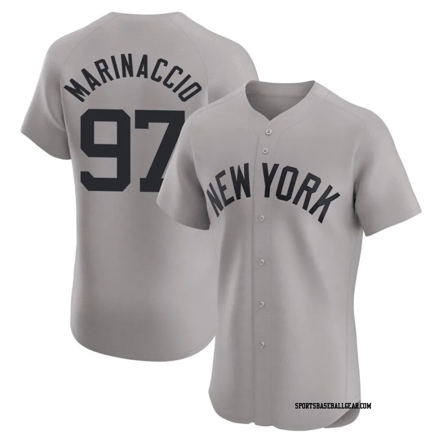 Ron Marinaccio Men's New York Yankees Gray Elite Road Jersey