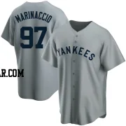 Ron Marinaccio Men's New York Yankees Gray Replica Road Cooperstown Collection Jersey