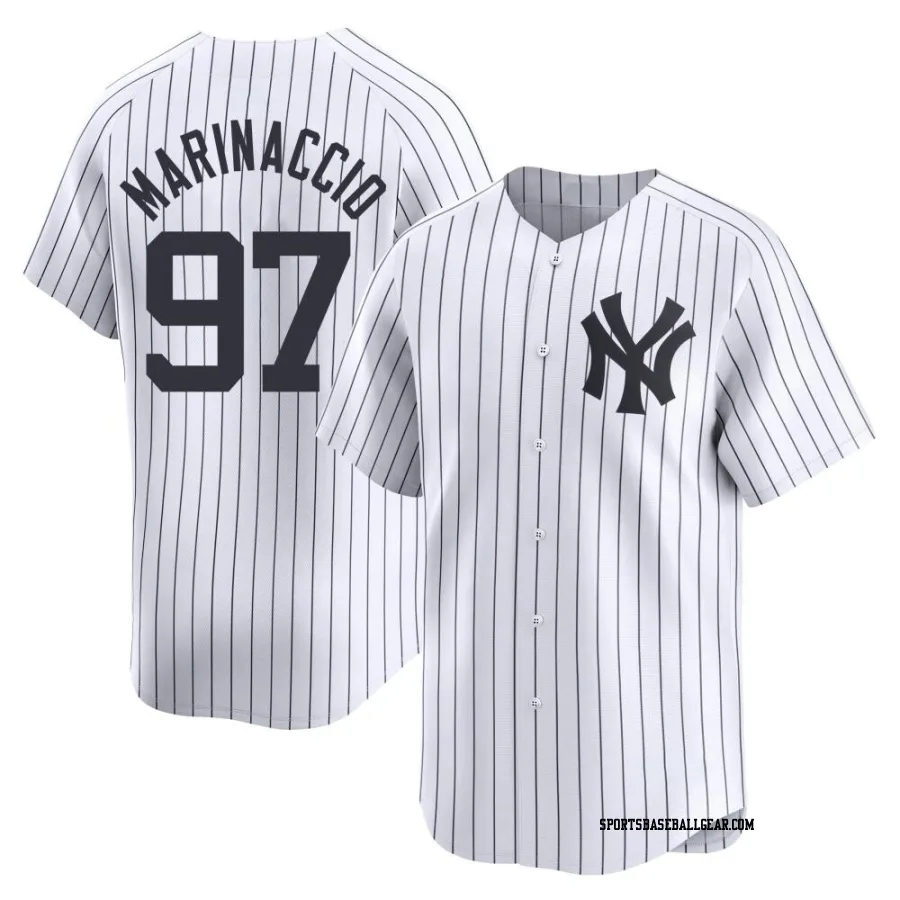 Ron Marinaccio Men's New York Yankees White Limited Yankee Home Jersey