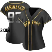 Ron Marinaccio Women's New York Yankees Black Golden Replica Alternate Jersey