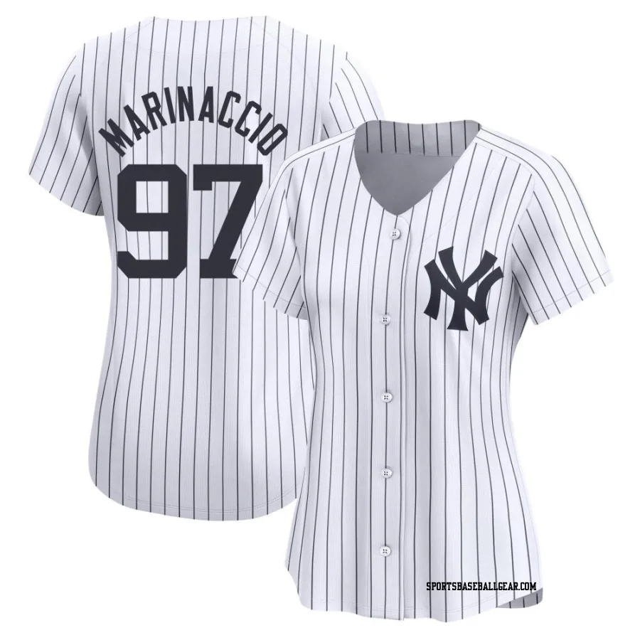 Ron Marinaccio Women's New York Yankees White Limited Yankee Home Jersey