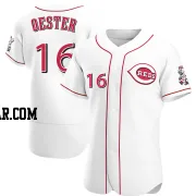 Ron Oester Men's Cincinnati Reds White Authentic Home Jersey