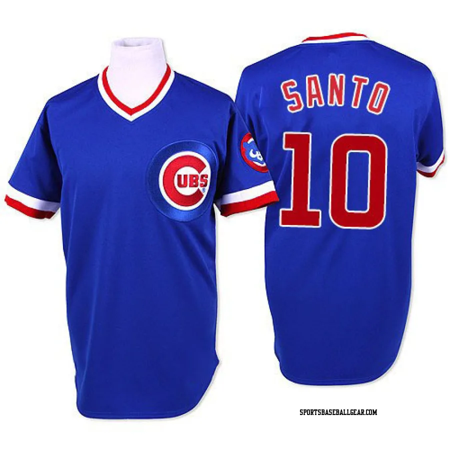 Ron Santo Men's Chicago Cubs Blue Replica Throwback Jersey