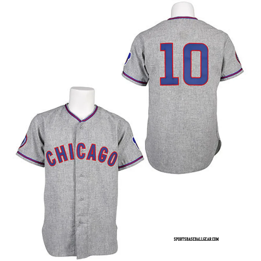 Ron Santo Men's Chicago Cubs Grey Authentic 1968 Throwback Jersey