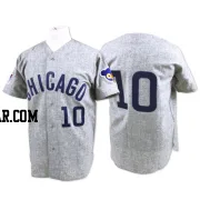 Ron Santo Men's Chicago Cubs Grey Authentic Throwback Jersey