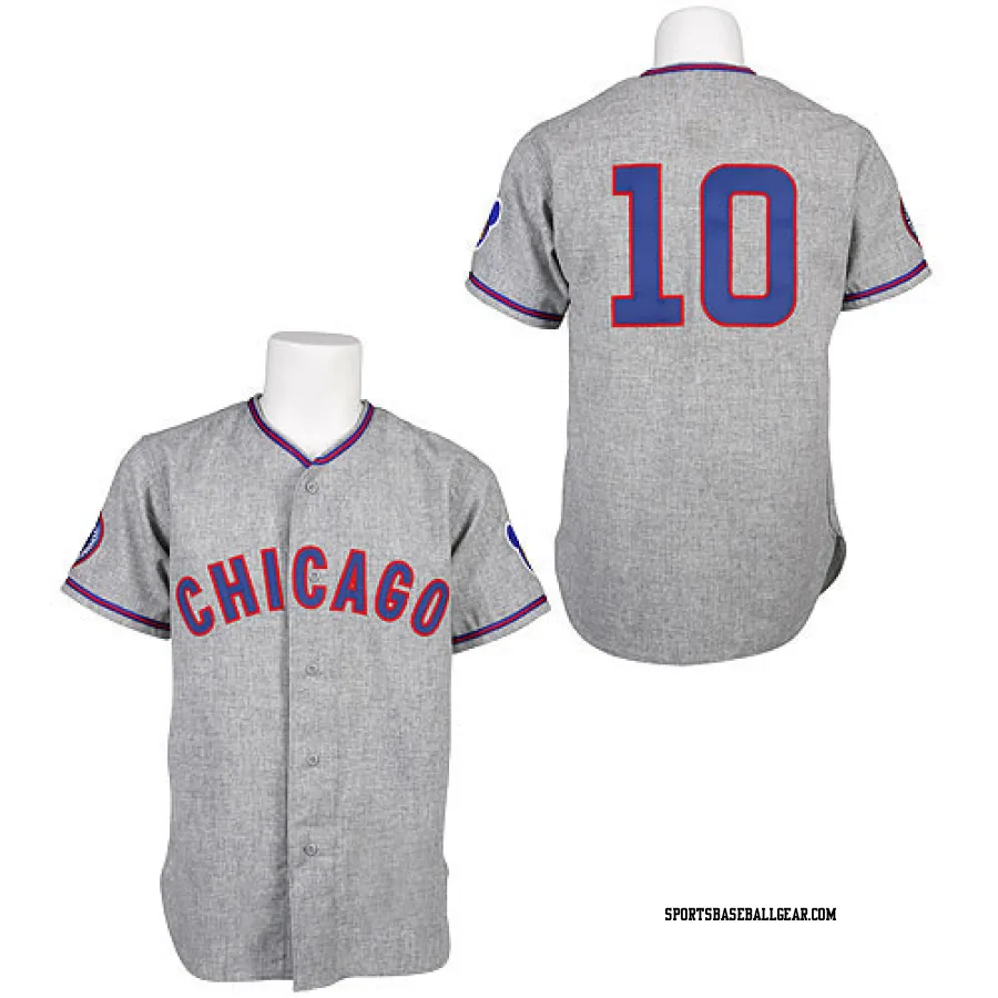 Ron Santo Men's Chicago Cubs Grey Replica 1968 Throwback Jersey