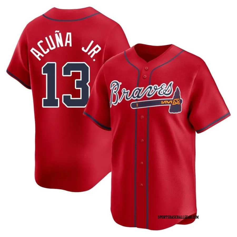 Ronald Acuna Jr. Men's Atlanta Braves Red Limited Alternate Jersey