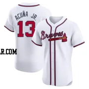 Ronald Acuna Jr. Men's Atlanta Braves White Elite Home Jersey