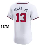 Ronald Acuna Jr. Men's Atlanta Braves White Elite Home Jersey