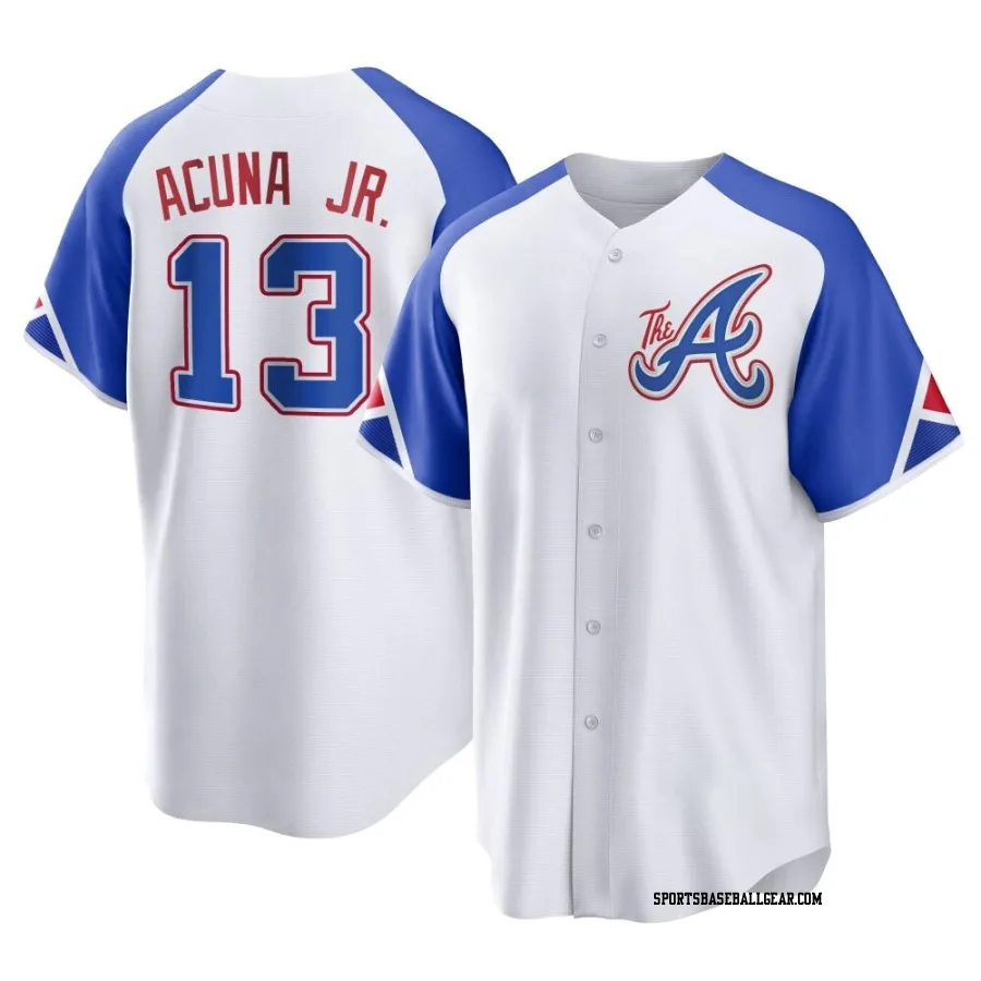 Ronald Acuna Jr. Men's Atlanta Braves White Replica 2023 City Connect Jersey