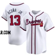 Ronald Acuna Jr. Youth Atlanta Braves White Limited Home Jersey