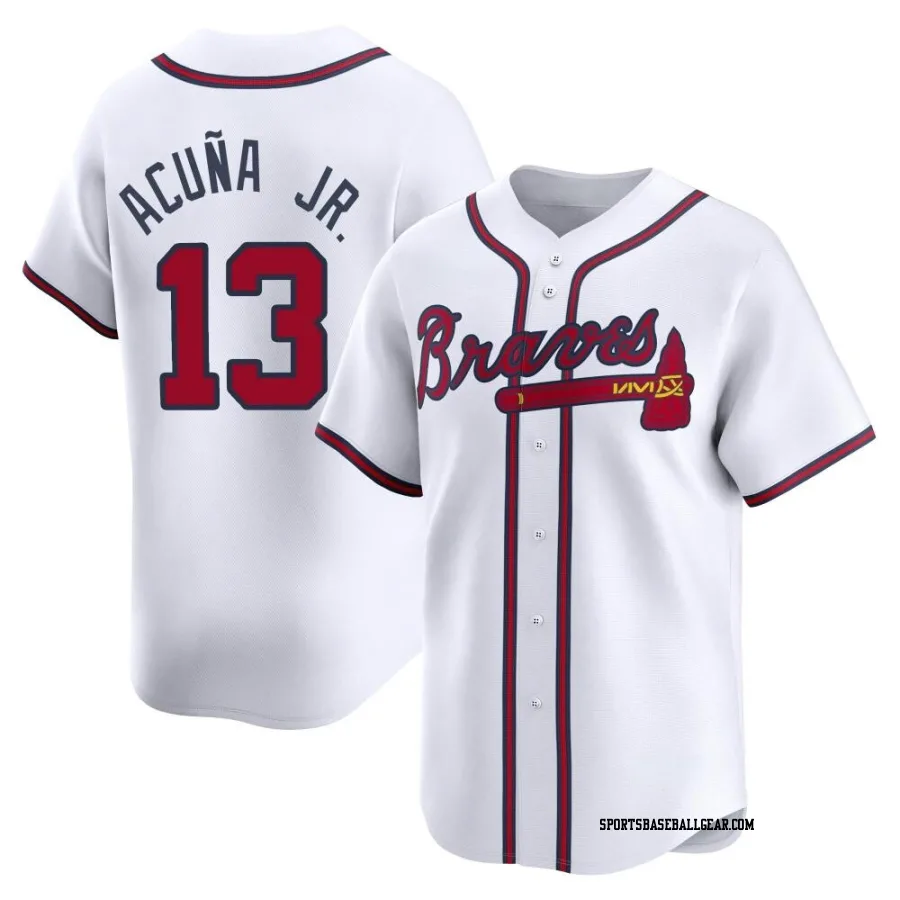 Ronald Acuna Jr. Youth Atlanta Braves White Limited Home Jersey