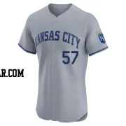 Ronald Bolanos Men's Kansas City Royals Gray Elite Road Jersey