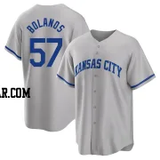 Ronald Bolanos Men's Kansas City Royals Gray Replica 2022 Road Jersey