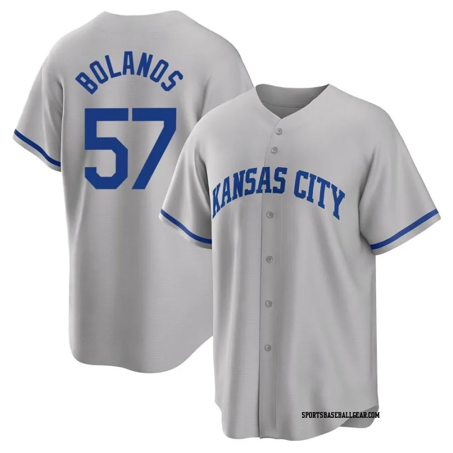 Ronald Bolanos Men's Kansas City Royals Gray Replica 2022 Road Jersey