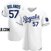 Ronald Bolanos Men's Kansas City Royals White Authentic Home Jersey