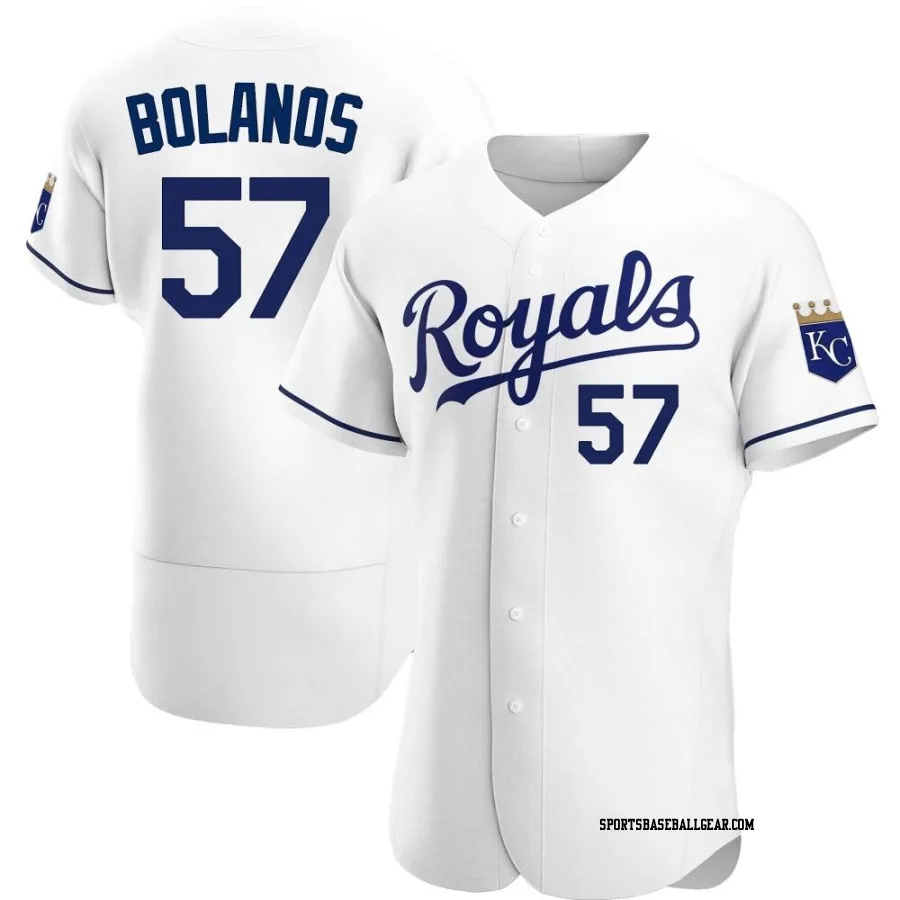 Ronald Bolanos Men's Kansas City Royals White Authentic Home Jersey