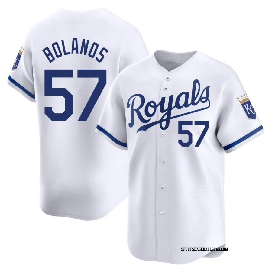 Ronald Bolanos Men's Kansas City Royals White Limited Home Jersey