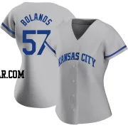 Ronald Bolanos Women's Kansas City Royals Gray Replica 2022 Road Jersey