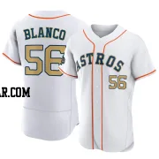 Ronel Blanco Men's Houston Astros Gold Authentic White 2023 Collection Jersey