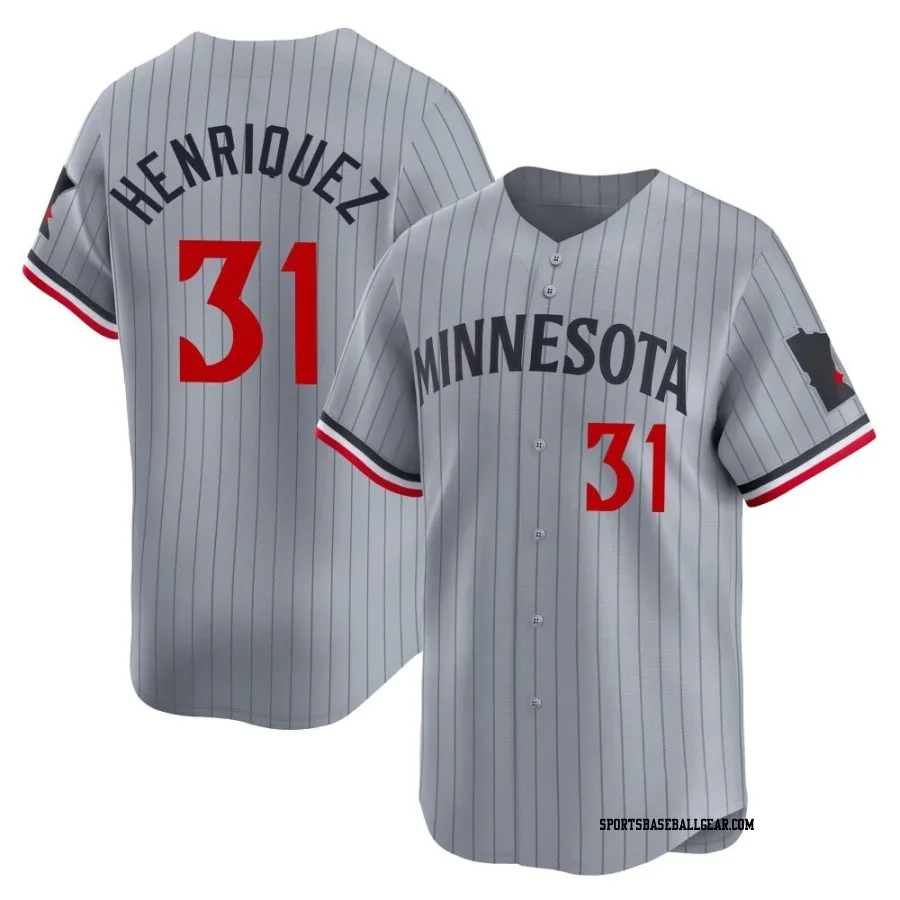 Ronny Henriquez Men's Minnesota Twins Gray Limited Road Jersey