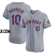 Ronny Mauricio Men's New York Mets Gray Elite Road Jersey