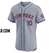 Ronny Mauricio Men's New York Mets Gray Elite Road Jersey