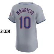 Ronny Mauricio Men's New York Mets Gray Elite Road Jersey