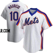 Ronny Mauricio Men's New York Mets White Replica Home Cooperstown Collection Jersey