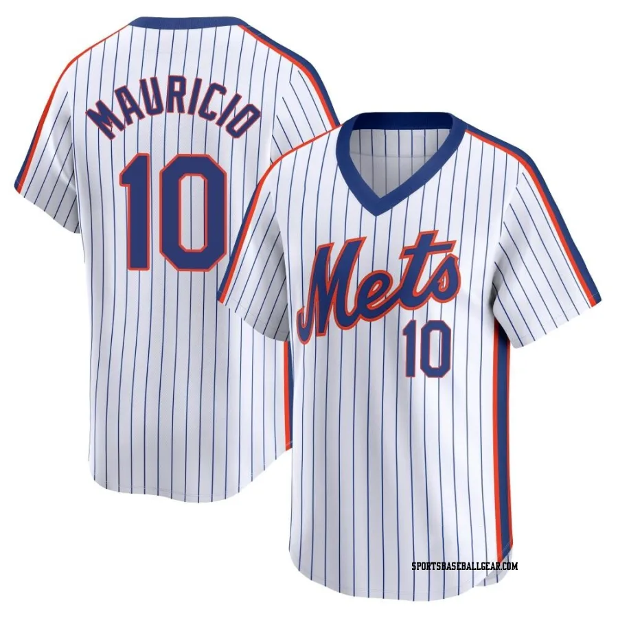 Ronny Mauricio Youth New York Mets White Limited Cooperstown Collection Jersey