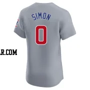 Ronny Oliver Simon Men's Chicago Cubs Gray Elite Road Jersey