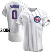 Ronny Oliver Simon Men's Chicago Cubs White Authentic Home Jersey