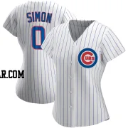 Ronny Oliver Simon Women's Chicago Cubs White Replica Home Jersey