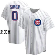 Ronny Oliver Simon Youth Chicago Cubs White Replica Home Jersey