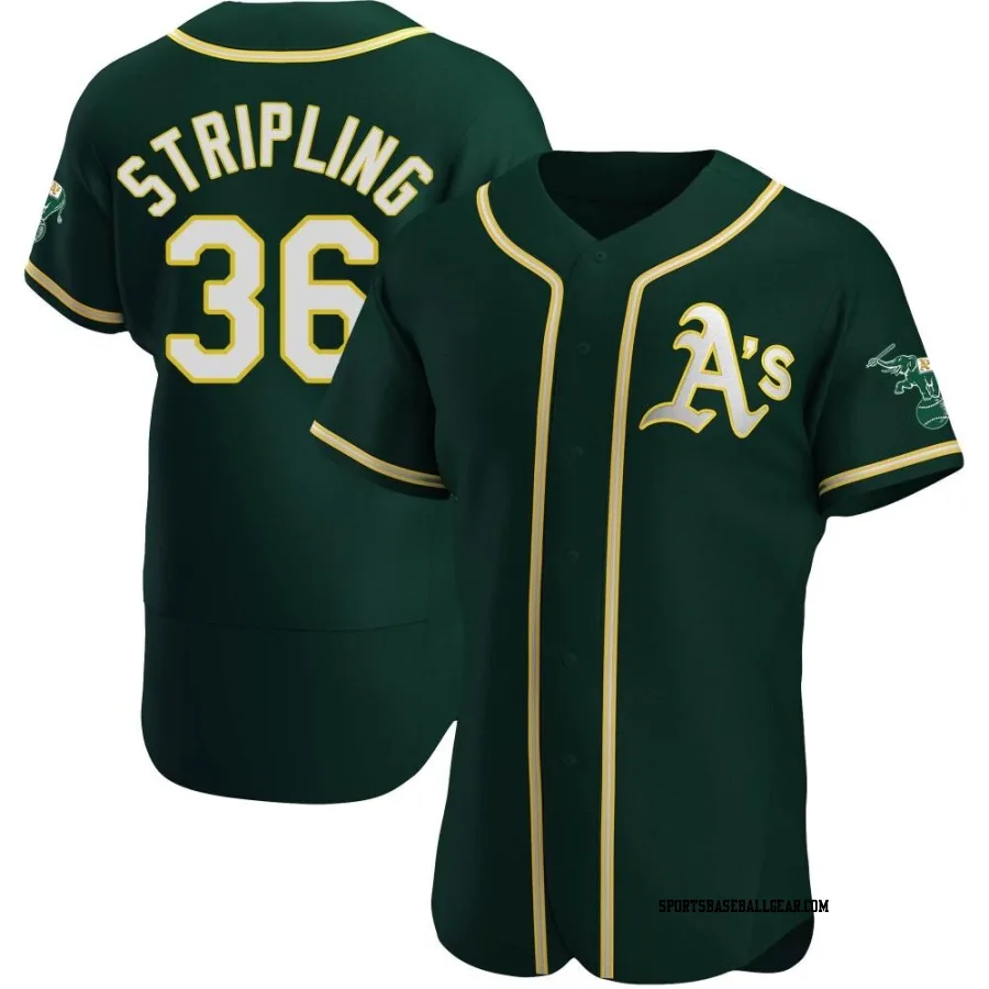 Ross Stripling Men's Oakland Athletics Green Authentic Alternate Jersey