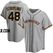 Ross Stripling Men's San Francisco Giants Gray Replica Road Jersey