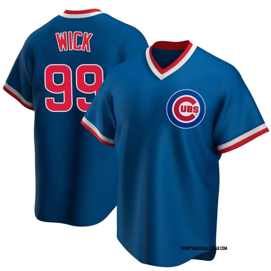 Rowan Wick Youth Chicago Cubs Royal Replica Road Cooperstown Collection Jersey