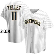 Rowdy Tellez Men's Milwaukee Brewers White Replica Home Jersey