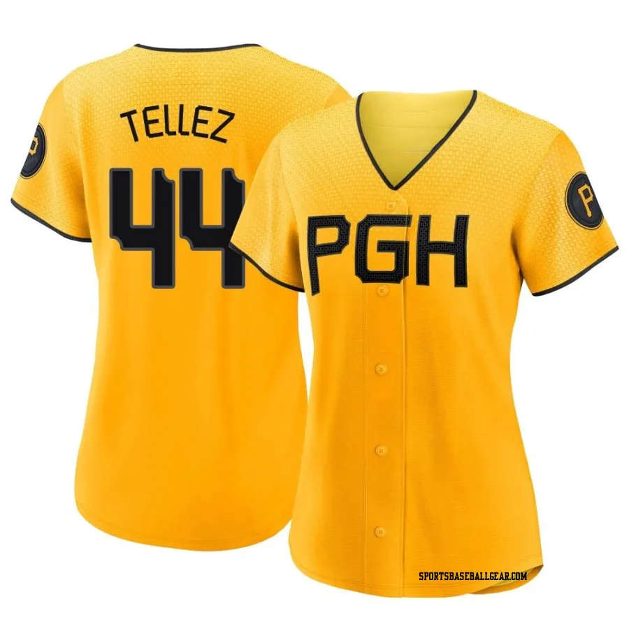 Rowdy Tellez Women's Pittsburgh Pirates Gold Authentic 2023 City Connect Jersey