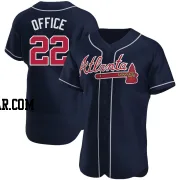 Rowland Office Men's Atlanta Braves Navy Authentic Alternate Jersey