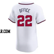 Rowland Office Men's Atlanta Braves White Elite Home Jersey