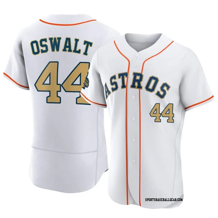 Roy Oswalt Men's Houston Astros Gold Authentic White 2023 Collection Jersey