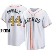 Roy Oswalt Men's Houston Astros Gold Replica White 2023 Collection Jersey