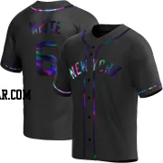 Roy White Men's New York Yankees Black Holographic Replica Alternate Jersey