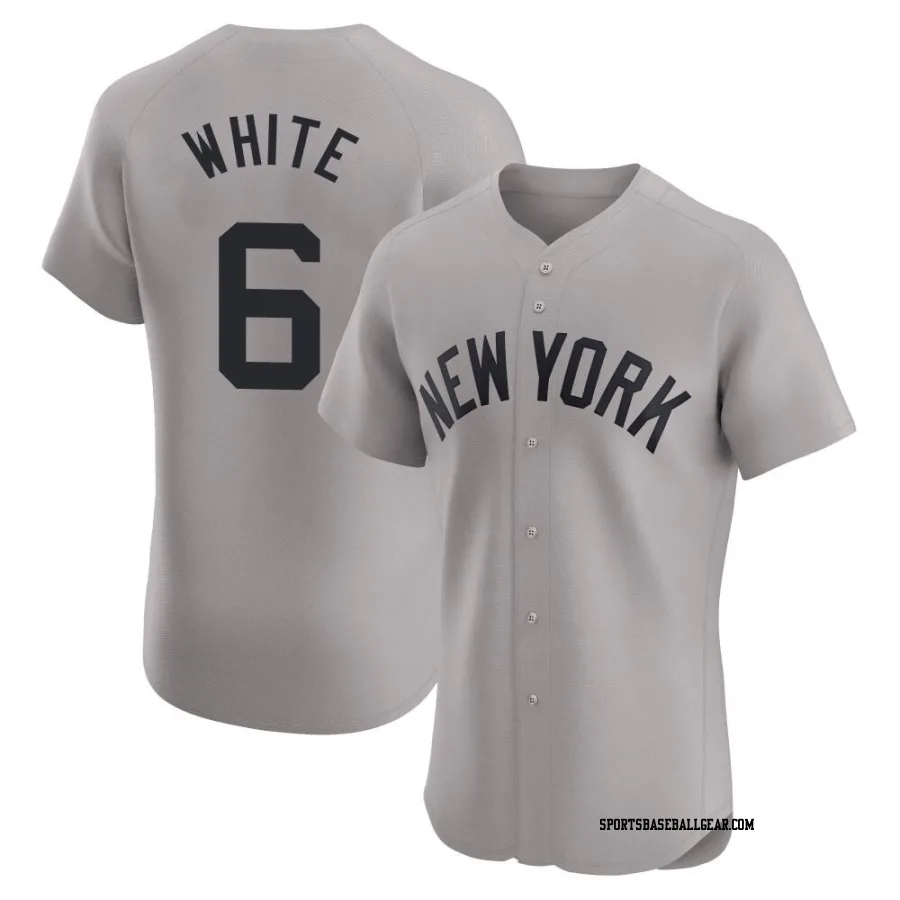 Roy White Men's New York Yankees Gray Elite Road Jersey