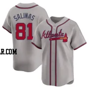 Royber Salinas Men's Atlanta Braves Gray Limited Away Jersey