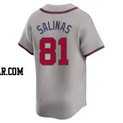 Royber Salinas Men's Atlanta Braves Gray Limited Away Jersey