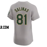 Royber Salinas Men's Oakland Athletics Gray Elite Road Jersey