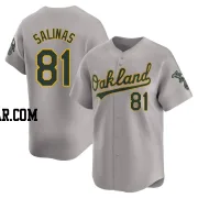 Royber Salinas Men's Oakland Athletics Gray Limited Away Jersey