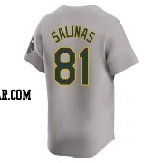 Royber Salinas Men's Oakland Athletics Gray Limited Away Jersey